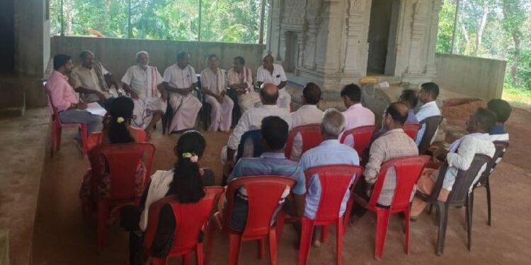 Belthangady: Sri Vana Shastar Veerabhadra Temple in preparation for Brahmakalashotsava.