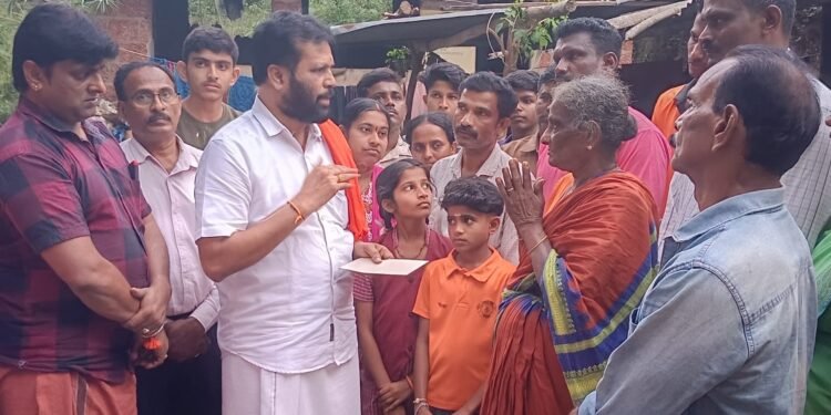 Assistance from the Puttila Parivar Trust to the fire-ravaged family