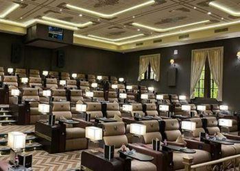 A luxury multiplex cinema built at a cost of millions