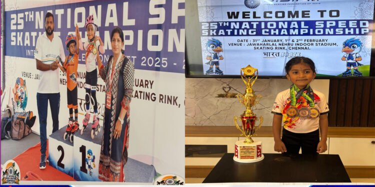 National Speed ​​Skating - Brahmavar girl's hunt for gold