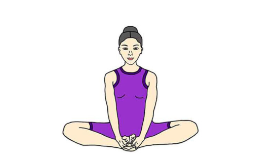 Need comfort during your period? Try Baddha Konasana.